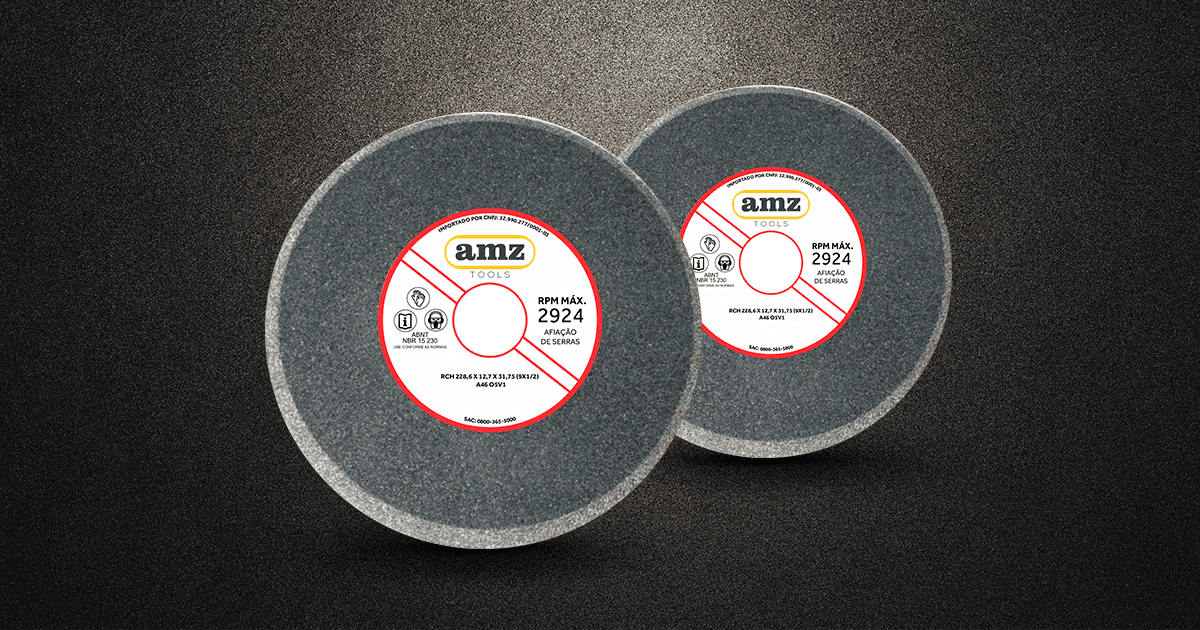 Rebolos de óxido de alumínio para serra fita